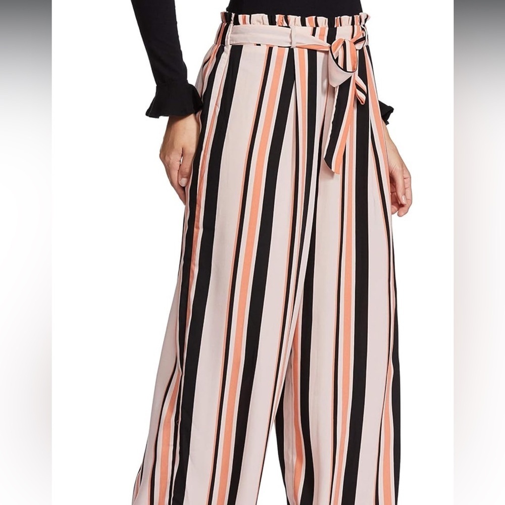 Forever 21 Black and Orange Wide Leg Jumpsuit